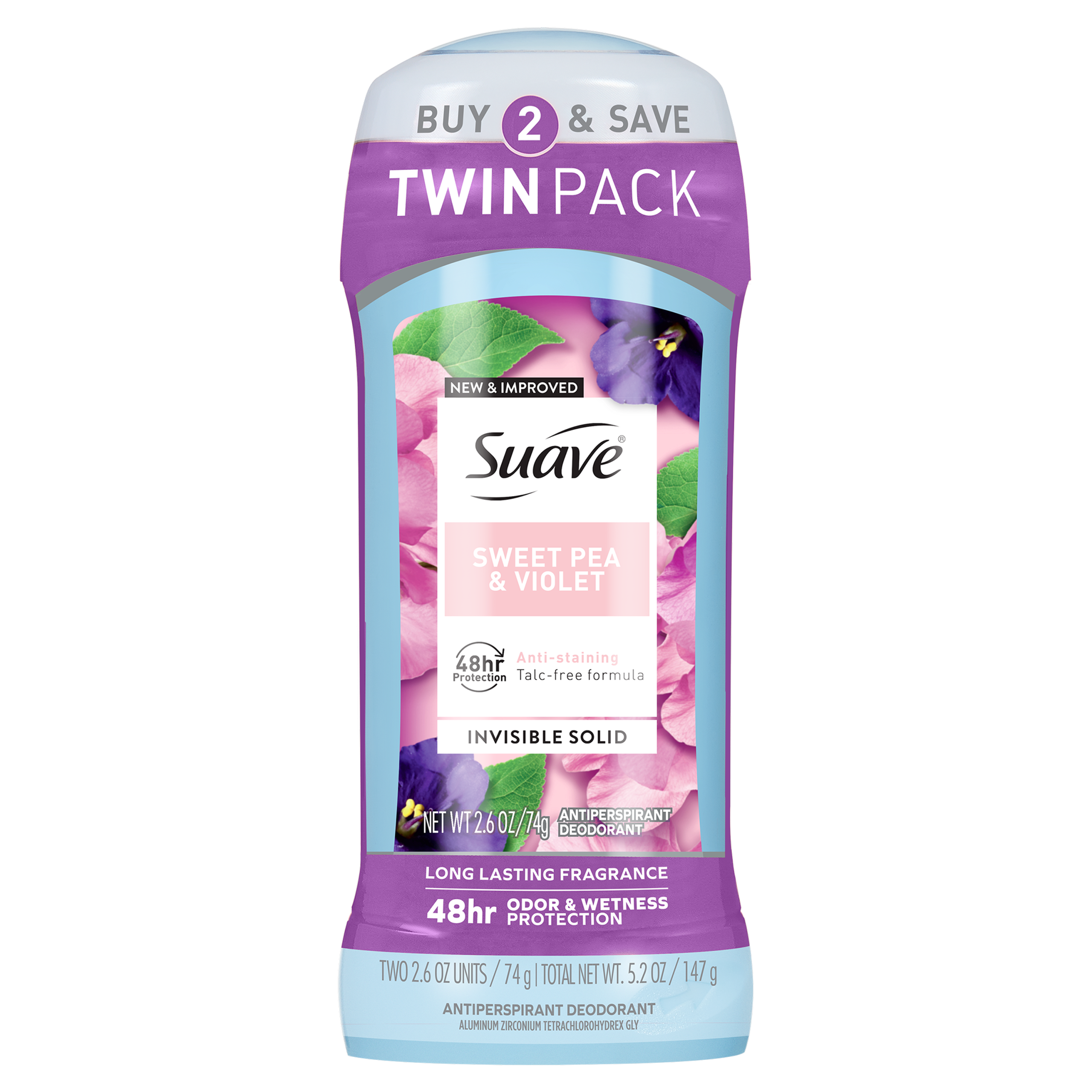 Sweet Pea & Violet Invisible Solid Antiperspirant Deodorant Stick - Image 12