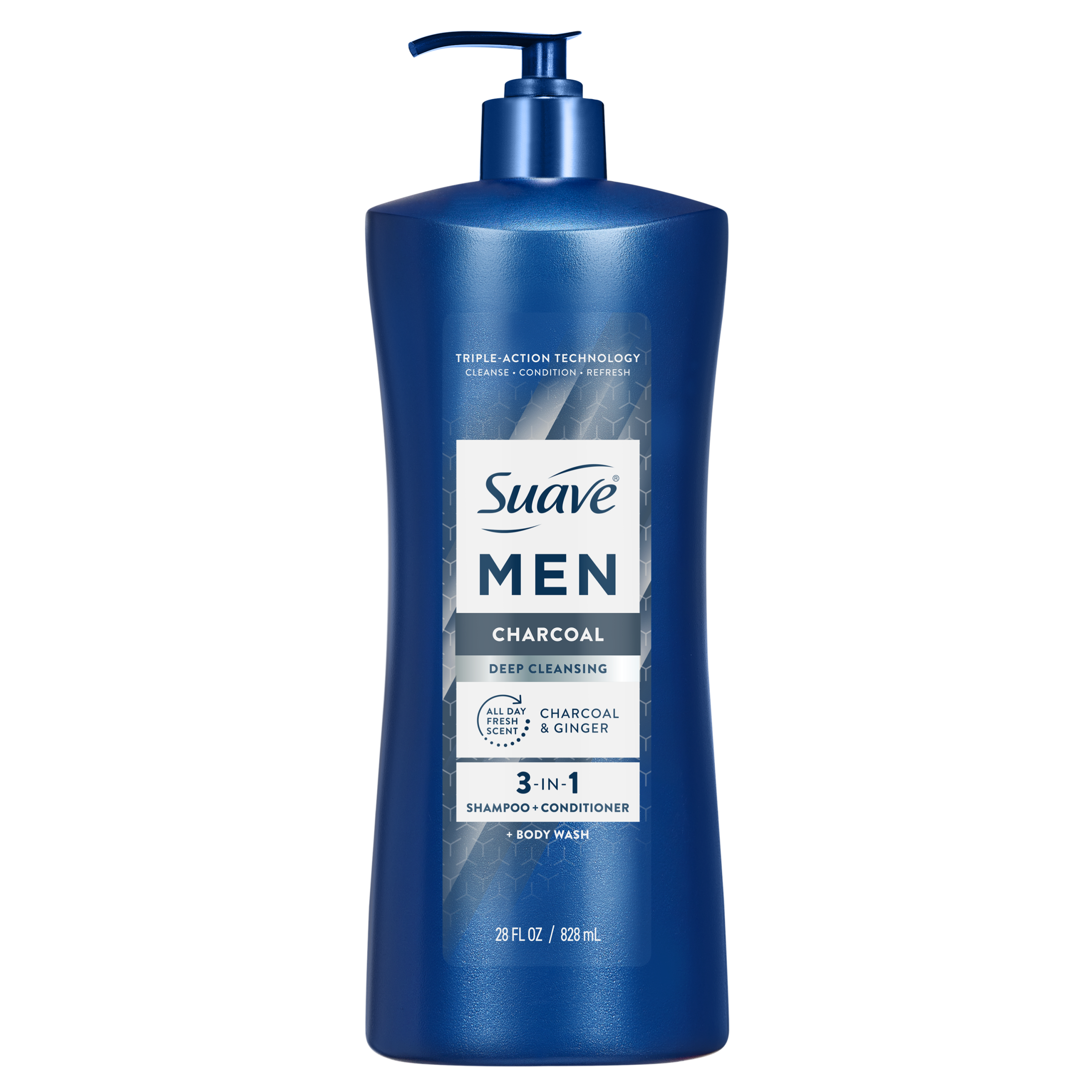 Men's Charcoal 3-in-1 Shampoo Conditioner & Body Wash