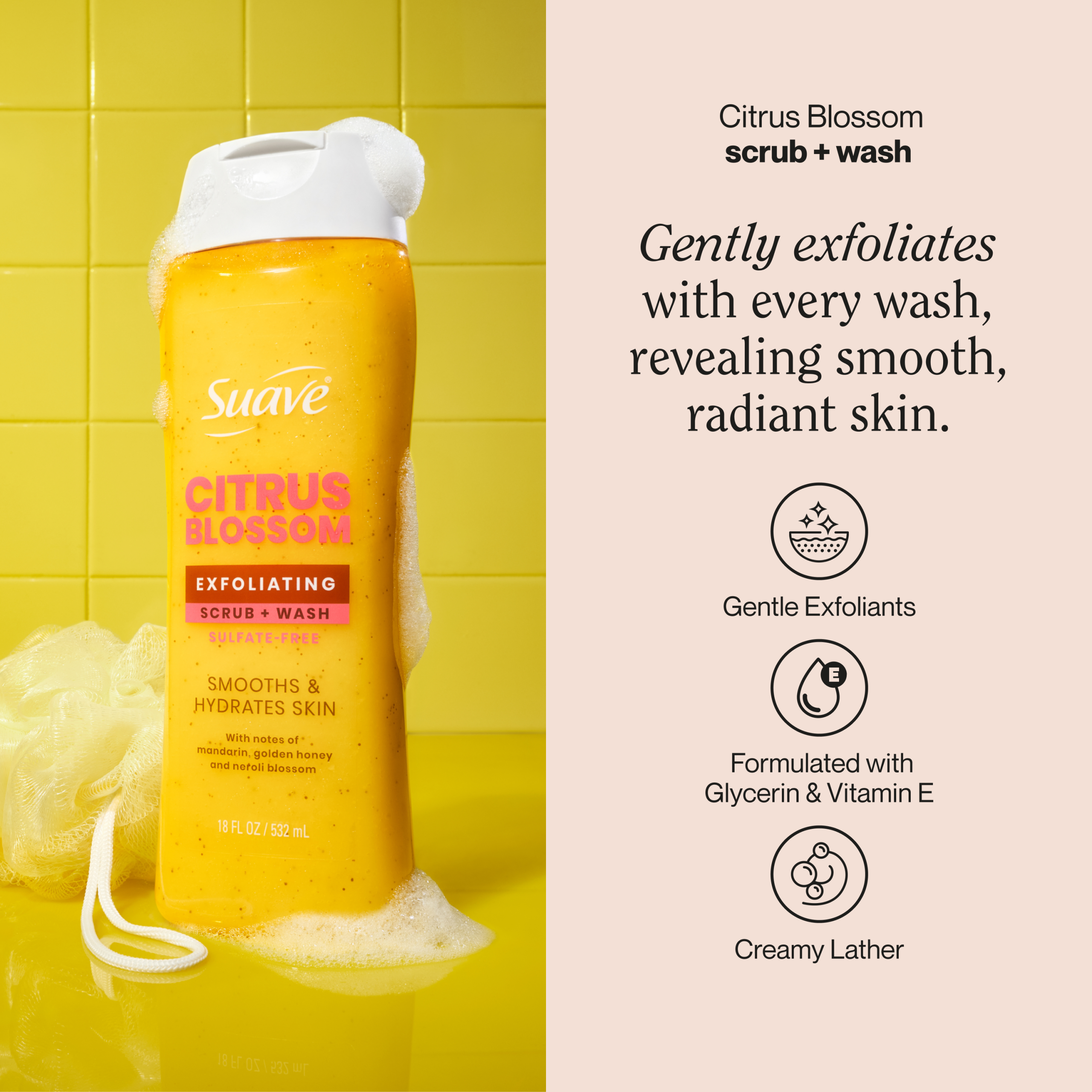 Citrus Blossom Exfoliating Body Wash & Scrub - Image 2